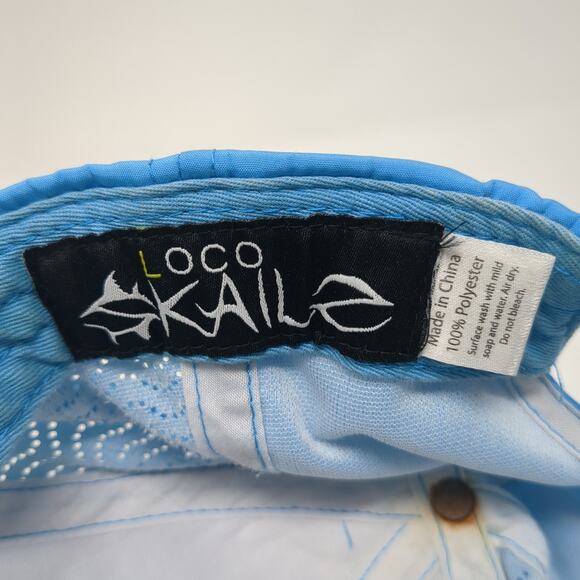 Loco Kaile Snapback Hat Blue One Size Adjustable Embroidered Mesh Back - Picture 8 of 8
